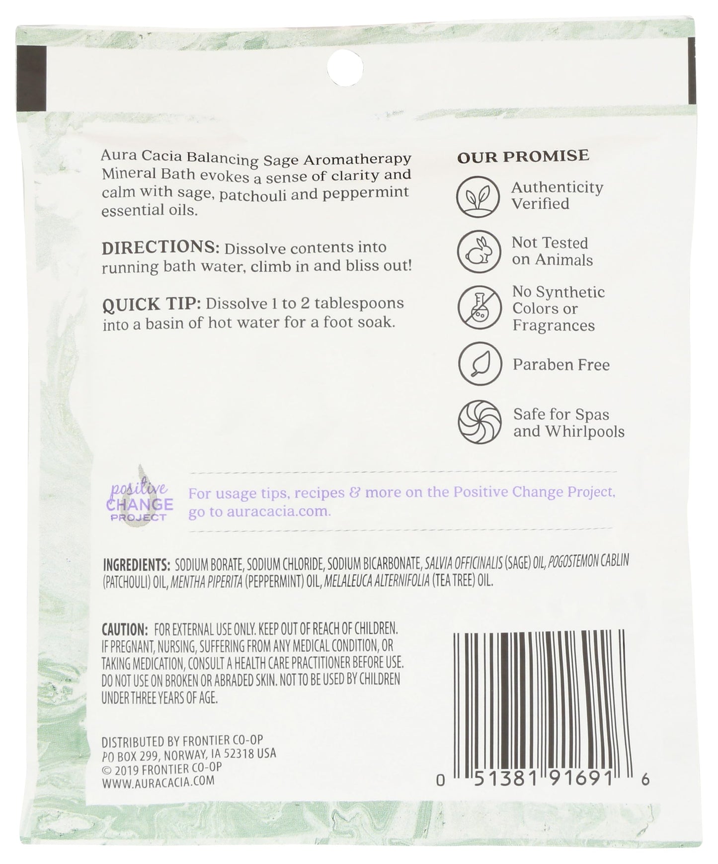 AURA CACIA Balancing Sage Bath, 2.5 OZ