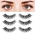 Eyelashes Natural Look False Lashes - Bepholan Fake Eyelashes 5D Super Fluffy False Eyelashes Clear Band Wispy Lashes 3-Pack Faux Mink Lashes(XMZ92)