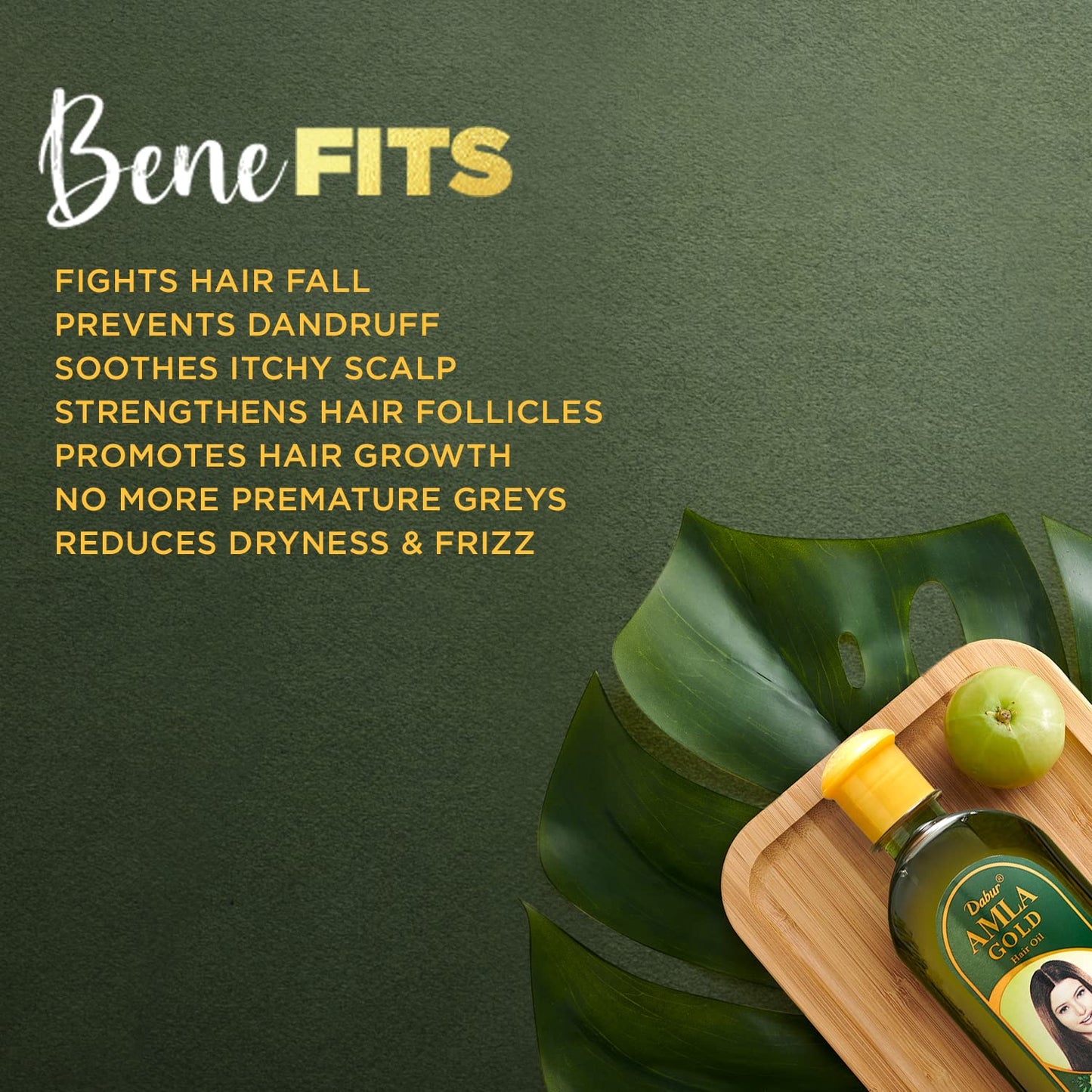 Vatika Naturals Amla Hair Oil - Nourishing Herbal Hair Oil for Stronger, Thicker & Shinier Hair - Enriched with Amla Extracts to Reduce Hair Fall