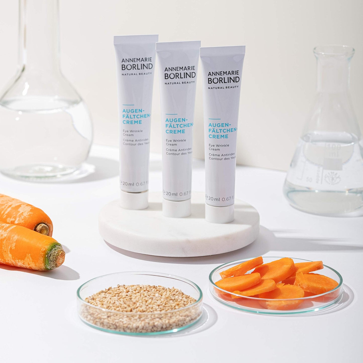 ANNEMARIE BÖRLIND - Eye Wrinkle Cream - Natural Vitamin C + E Anti Aging Eye Cream for Smoothed, Brighter, and Plump Skin With New Elasticity - 0.67