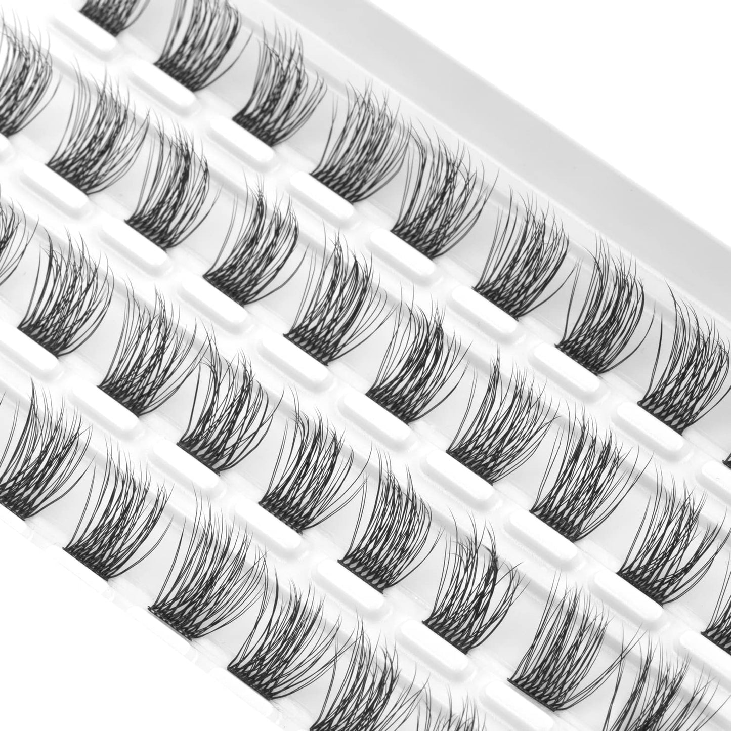 Lash Clusters, DIY Eyelash Extension, Reusable Volume Individual Lashes, Wispy Fluffy Artificial Natural Look for Cluster Lashes, C Curl Lashes Pack