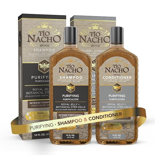 Tio Nacho Purifying Shampoo and Conditioner Set, Royal Jelly, Infused with Botanical Stem Cells for Intense Hair and Scalp Purification + Detoxifying