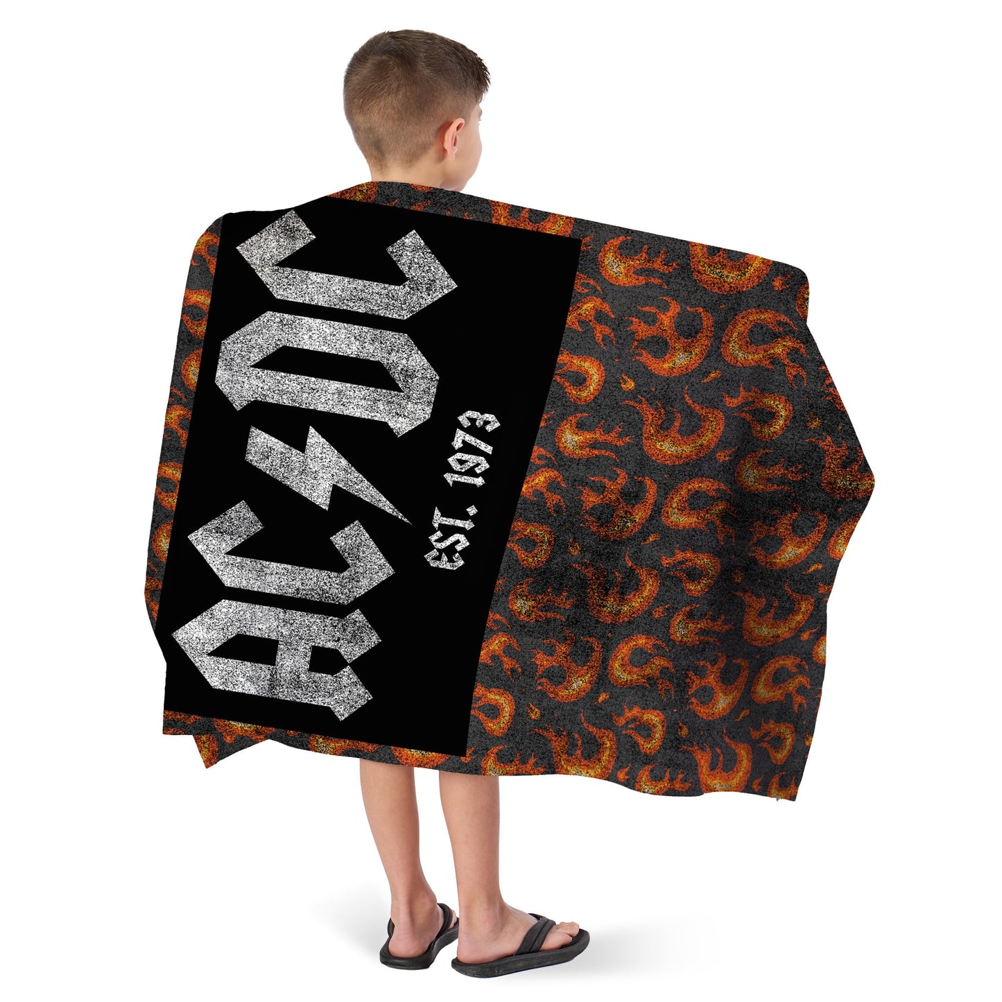 Northwest AC/DC Est. 1973 Beach Towel, Quick-Dry, Soft & Absorbent Lightweight Travel Essentials for Pool or Bath, 40 x 72 inches