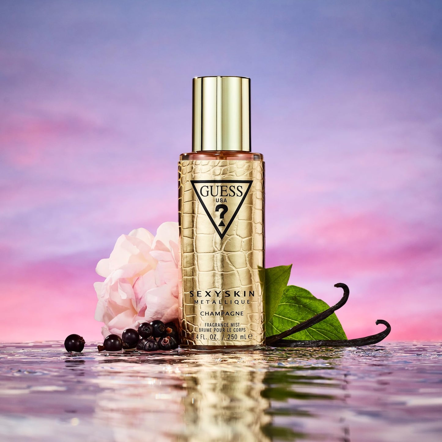 Guess Sexy Skin Metallique Champagne Fragrance Mist For Women, 8.4 Fl. Oz.