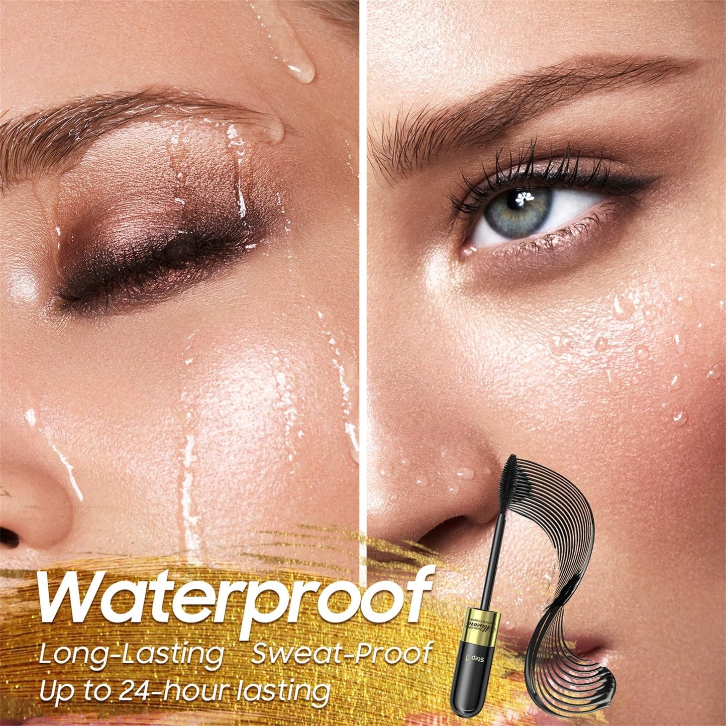 Tubing Mascara Waterproof & Smudge-Proof - Long-Lasting Mascara for Length and Volume, Curling Eyelashes, No Flaking and No Clumping, Cruelty Free…