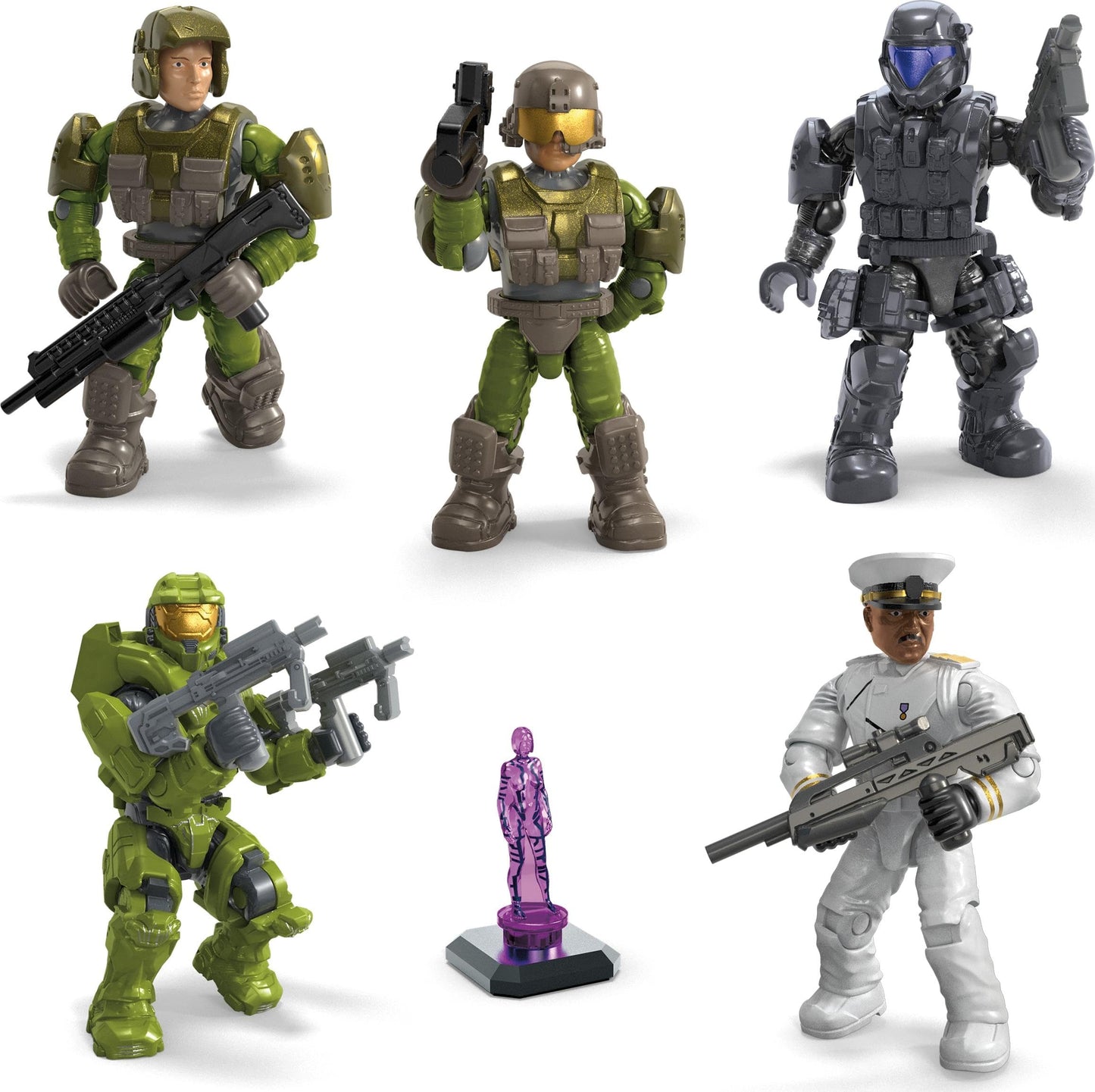 MEGA HALO Action Figures Building Set – 339-Piece Character Pack, 2-Inch Poseable Figures, Collectible Toy for Kids & Adults