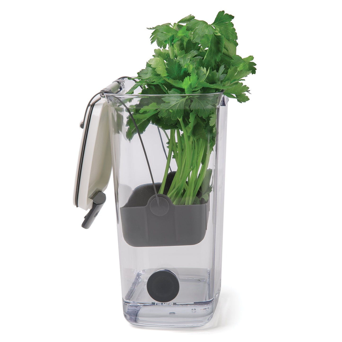 ProKeeper Herb Keeper - White, with Removable Silicone Drain Plug, BPA-Free Plastic