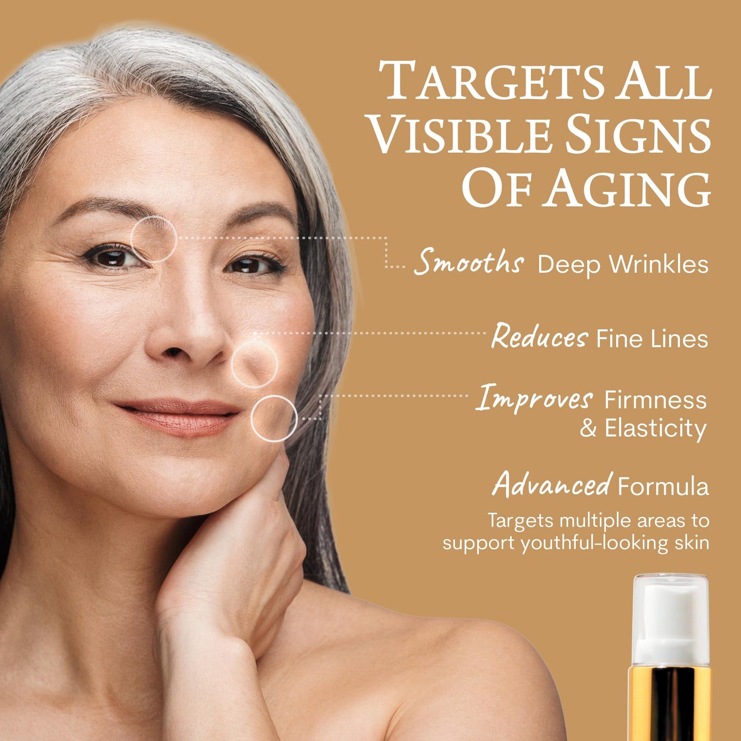 Biologic Sta-Tight Anti Aging Serum - Smoothing Face Serum for Women for Wrinkles and Fine Lines Around Eyes, Mouth & Forehead - Lifting & Firming