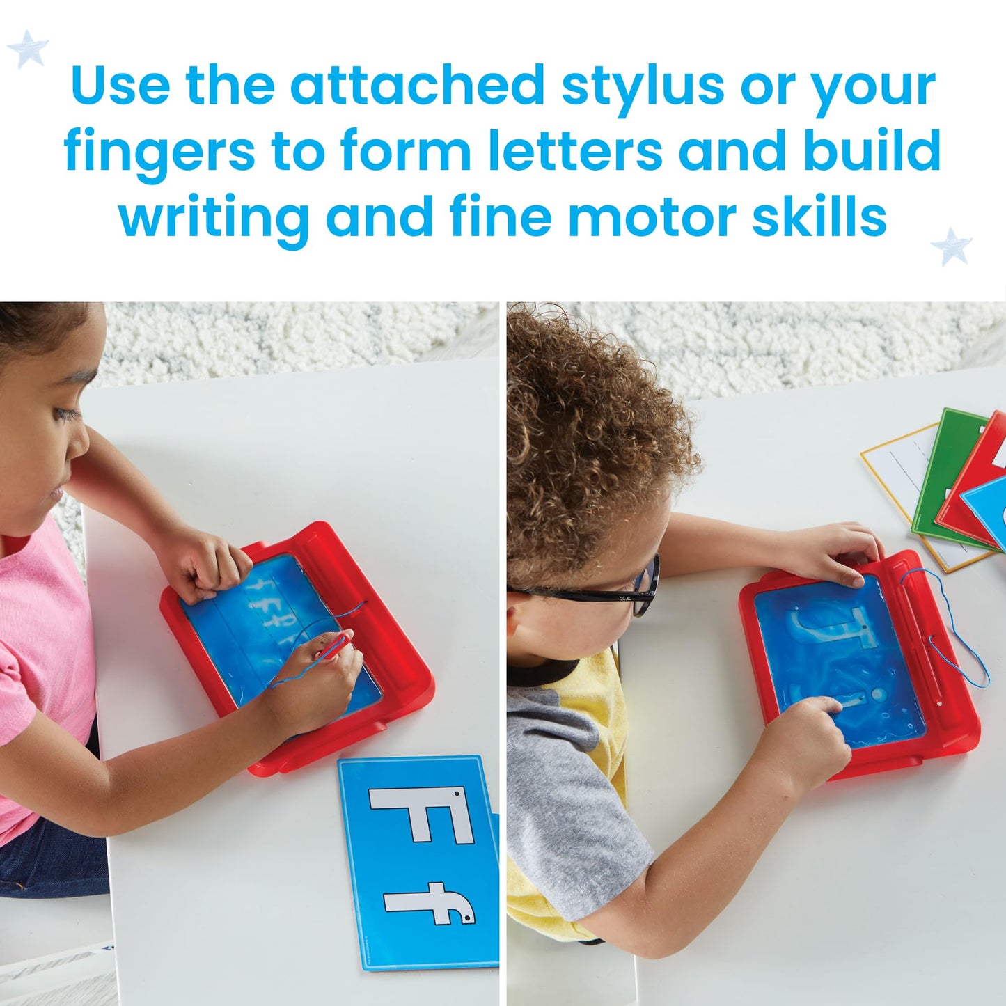 hand2mind Letter Tracing Sensory Pad – Reusable Handwriting Practice Board for Kids Ages 3-5, Montessori Alphabet Preschool Learning Toy