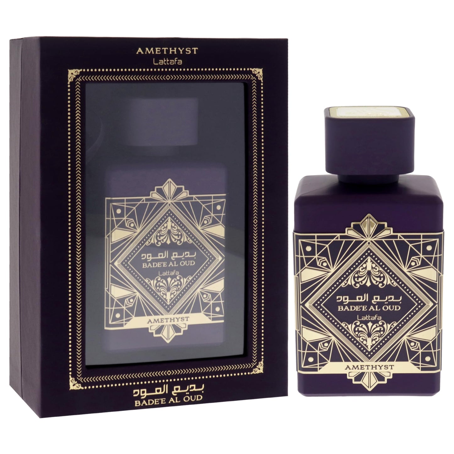 Lattafa Bade'e Al Oud Amethyst - Floral, Fruity, Amber, Oud - Eau de Parfum Long-Lasting Fragrance for Unisex, 3.40 Ounce / 100 ml Beauty and Personal Care Lattafa