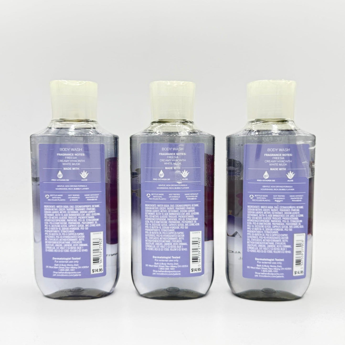 Bath & Body Works Freesia 10-Ounce Body Wash 3-Piece Set