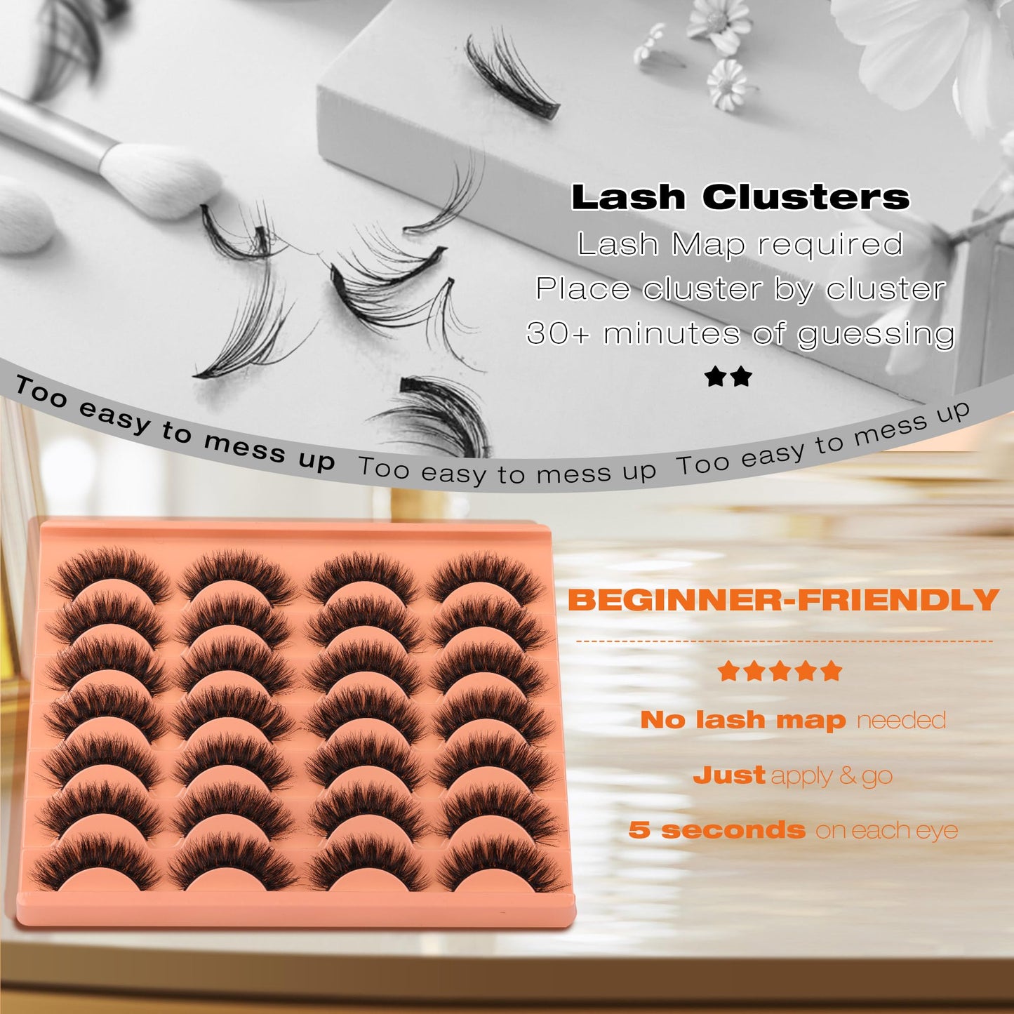 Short Lashes Natural Look False Eyelashes Thick Volume Faux Mink Lashes Pack Wispy Strip Fake Eyelashes Cat Eye Lashes that Look Like Extensions 14 Beauty and Personal Care ALICROWN HAIR