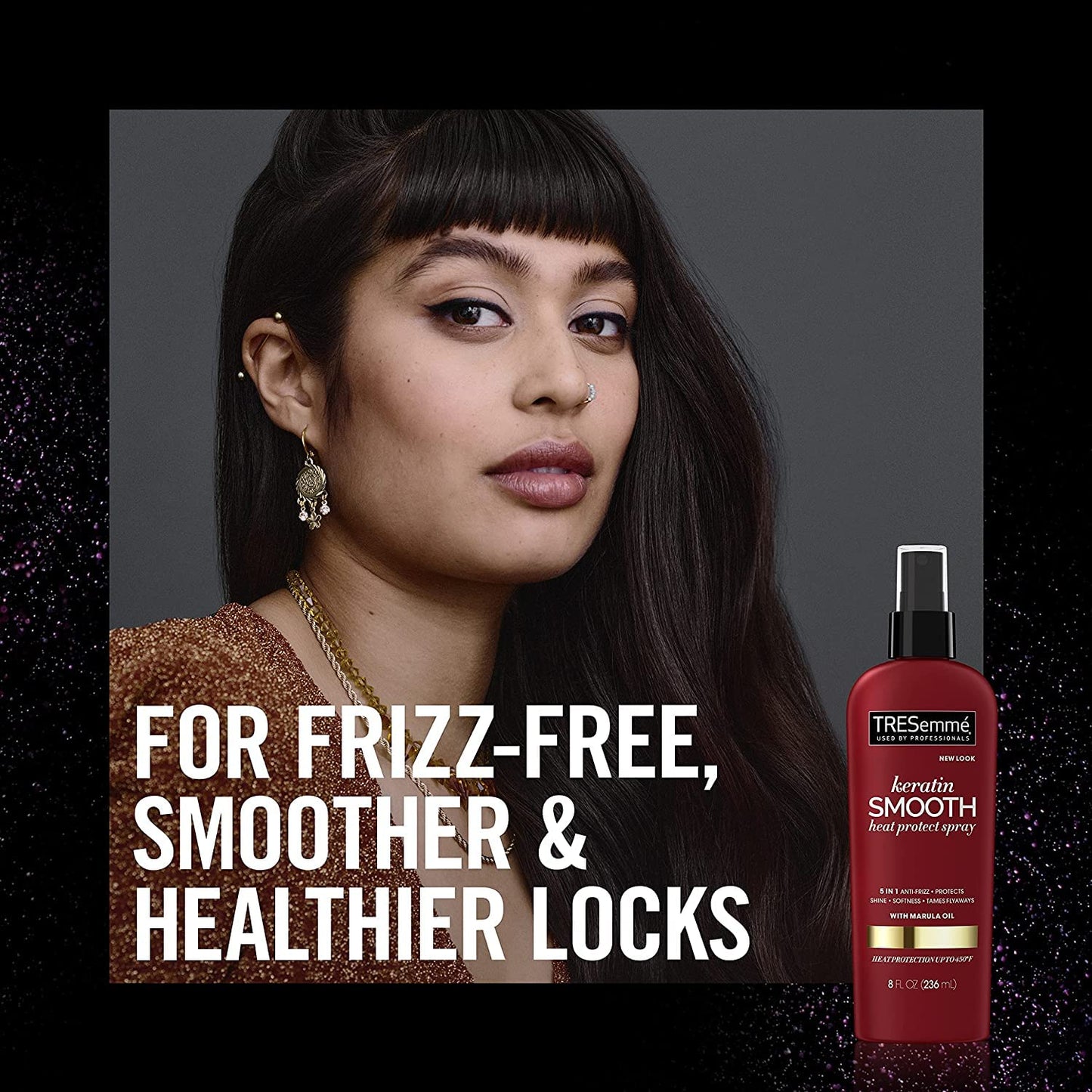 Tresemmé Heat Protect Spray with Marula Oil, Keratin Smooth for 5-in-1 Anti-Frizz Control 8 Oz Beauty and Personal Care TRESemmé