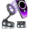 snanlen Upgraded 360° Vacuum Magnetic Phone Holder, Magnetic Car Phone Mount, Hands-Free Suction Cup Phone Holder for Car/Gym/Mirror/Shower, Car…