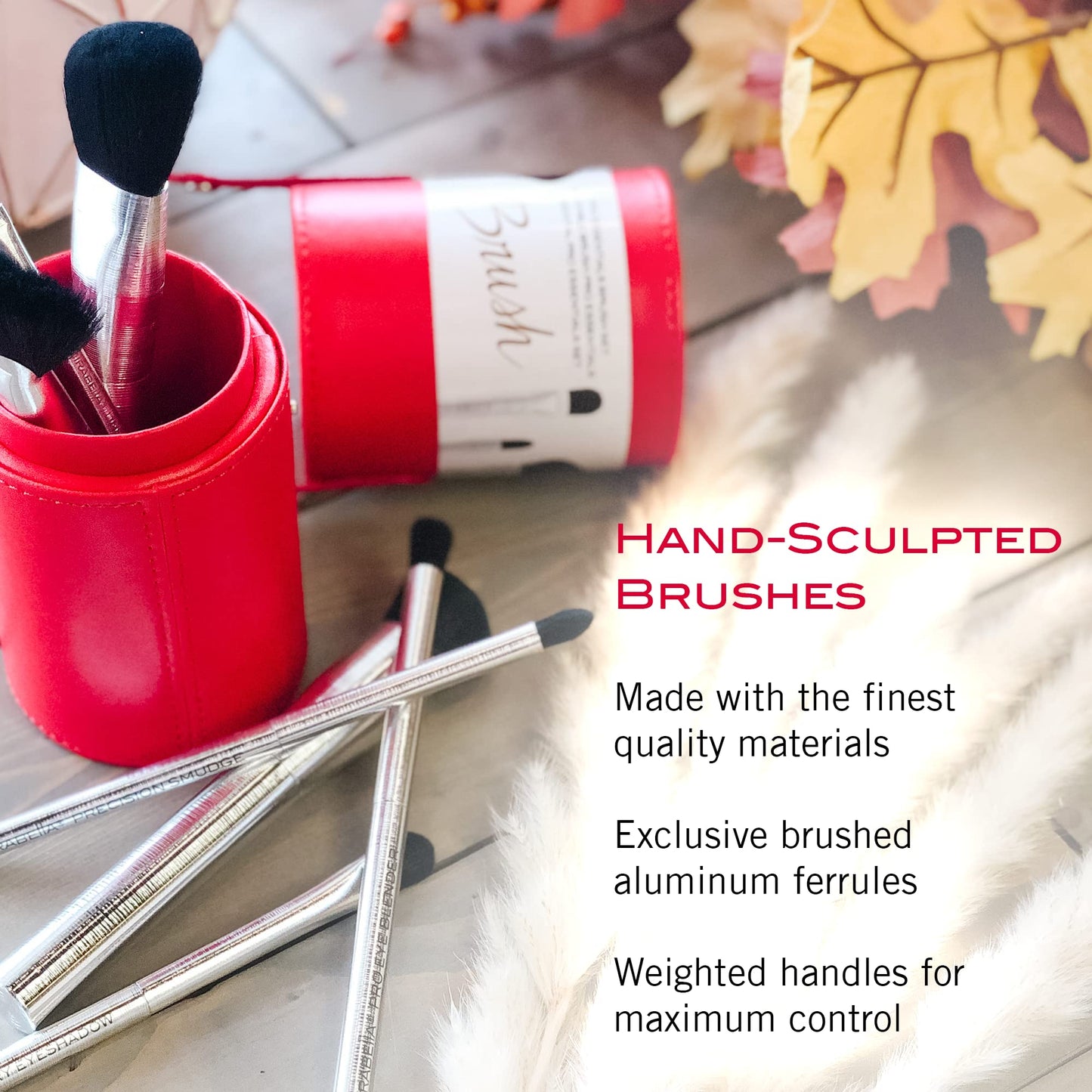 Mirabella Precision Smudge Brush, Premium Professional Makeup Brush Collection, Cruelty-Free Synthetic Bristle Brush, Hand-Sculpted Brushed Aluminum