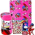Zagtoon Miraculous Ladybug Fleece Blanket Set - Miraculous Ladybug Fleece Throw Bundle with Stickers and More for Kids Toddlers Children (Miraculous…