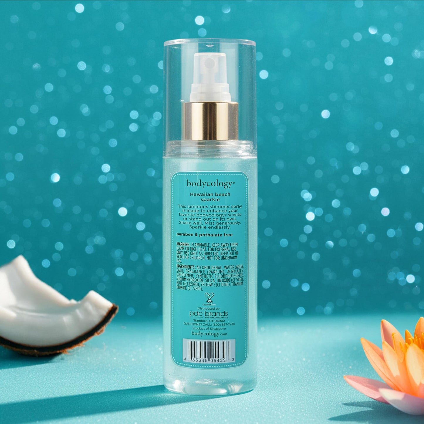 Bodycology Fragrance Shimmer Mist, Hawaiian Beach, 6 fl oz