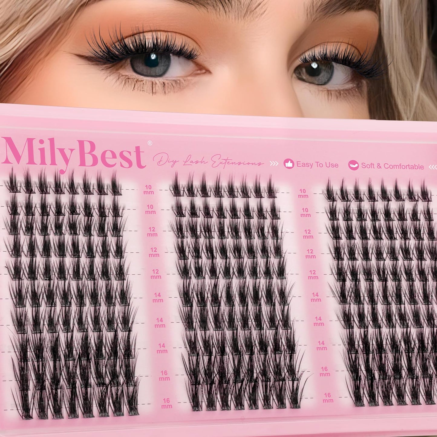 MilyBest Manga Lash Clusters, Natural Wispy Eyelash Clusters, C Curl DIY Cluster Eyelash Extensions, 240Pcs Individual Cluster Lashes Spikes, 10-16mm Beauty and Personal Care MilyBest Default Title