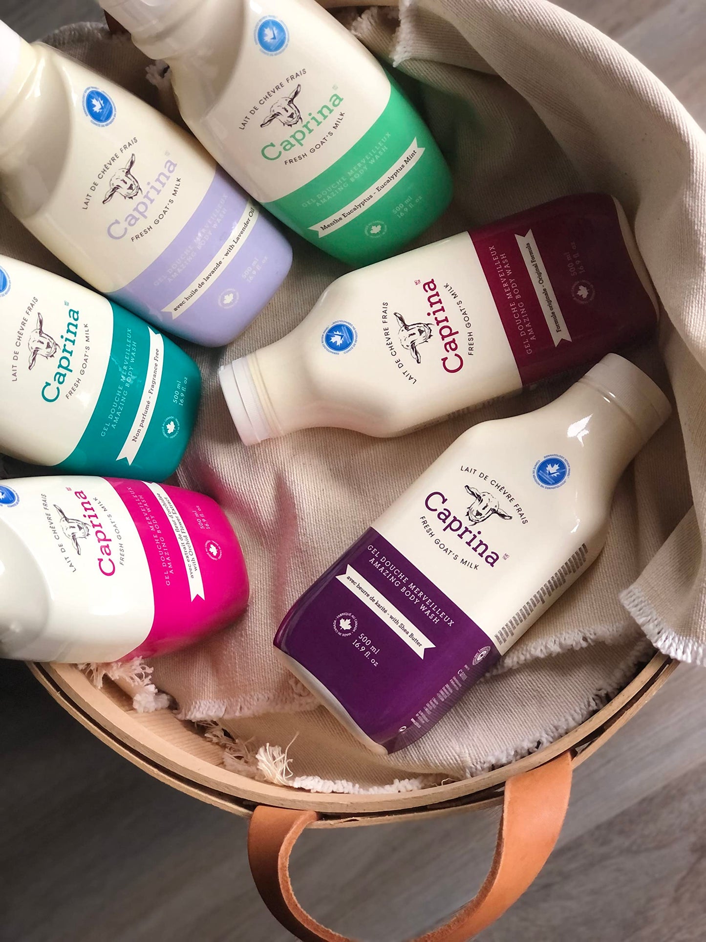 Caprina by Canus Amazing Body Wash With Fresh Canadian Goat Milk Gentle Soap Moisturizing Vitamin A, B2, B3 & More, Original, 16.9 Fl Oz