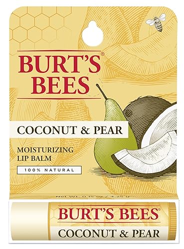 Burt's Bees 100% Natural Moisturizing Lip Balm, Coconut & Pear with Beeswax & Fruit Extracts - 1 Tube