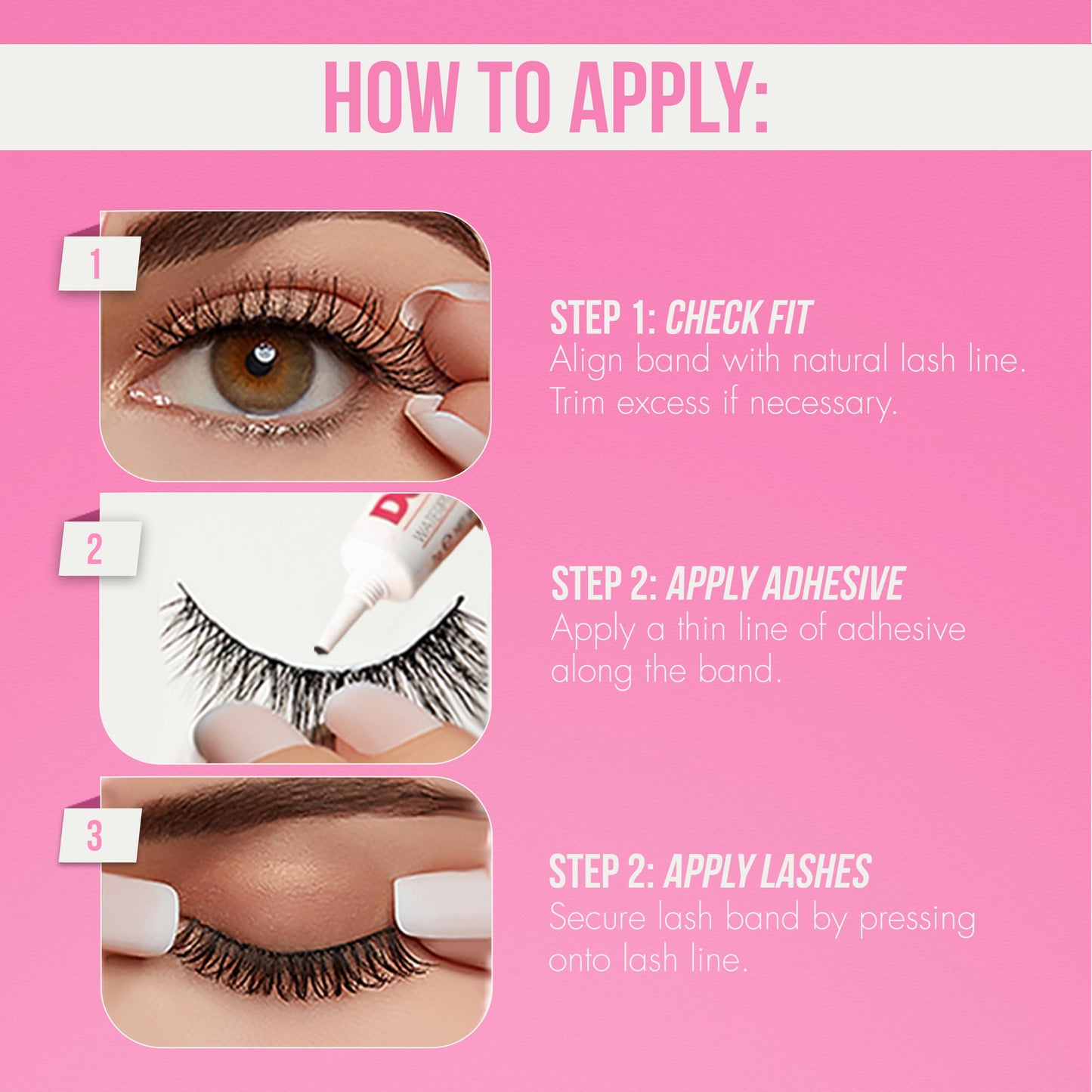 DUO Quick-Set Strong Hold Eyelash Lash Glue - Dark Tone, Waterproof, Fast Drying Strip Lash Adhesive for Black & Brown Lashes, 0.5 oz