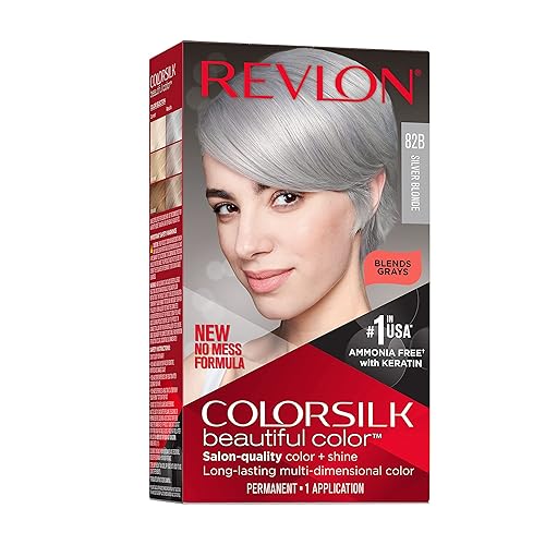 Revlon Colorsilk Beautiful Color Permanent Hair Color, Long-Lasting High-Definition Color, Shine & Silky Softness with 100% Gray Coverage, Ammonia