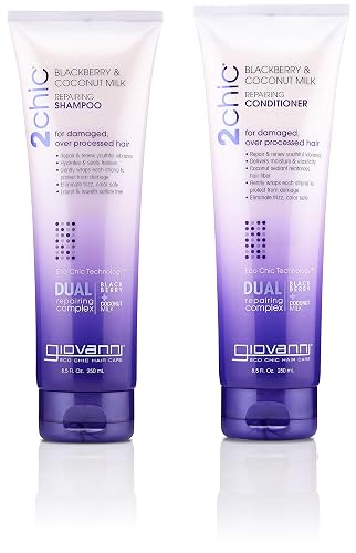 GIOVANNI COSMETICS - 2Chic Repairing Shampoo & Conditioner, 8.5 Fluid Ounce / 250 Milliliter - Dual Repairing Complex For Damaged Over-Processed Hair