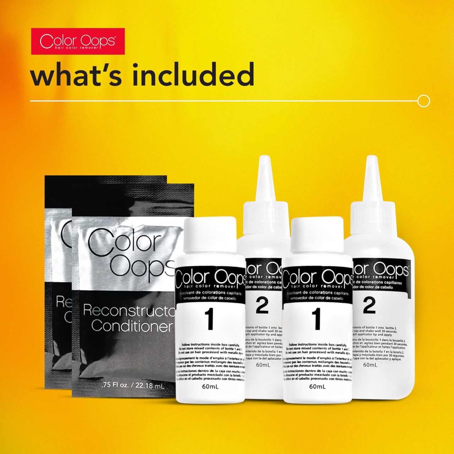 Color Oops Extra Conditioning Hair Color Remover and Reconstructor Conditioner Bundle, 2 Pack, Hair Dye Remover Processes in 20 Minutes, Safely