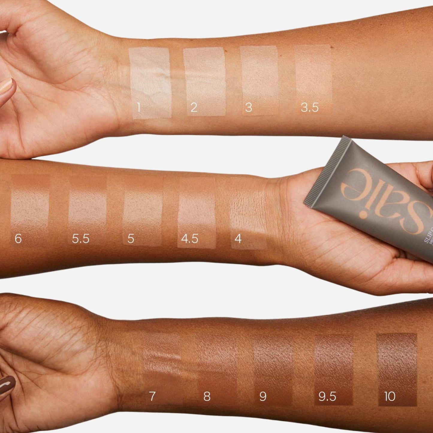 Saie Slip Tint Tinted Moisturizer with SPF 35 - Light Coverage, Glowy Skin Tint & Mineral Sunscreen for Face with Hydrating Hyaluronic Acid - Summer Beauty and Personal Care Saie