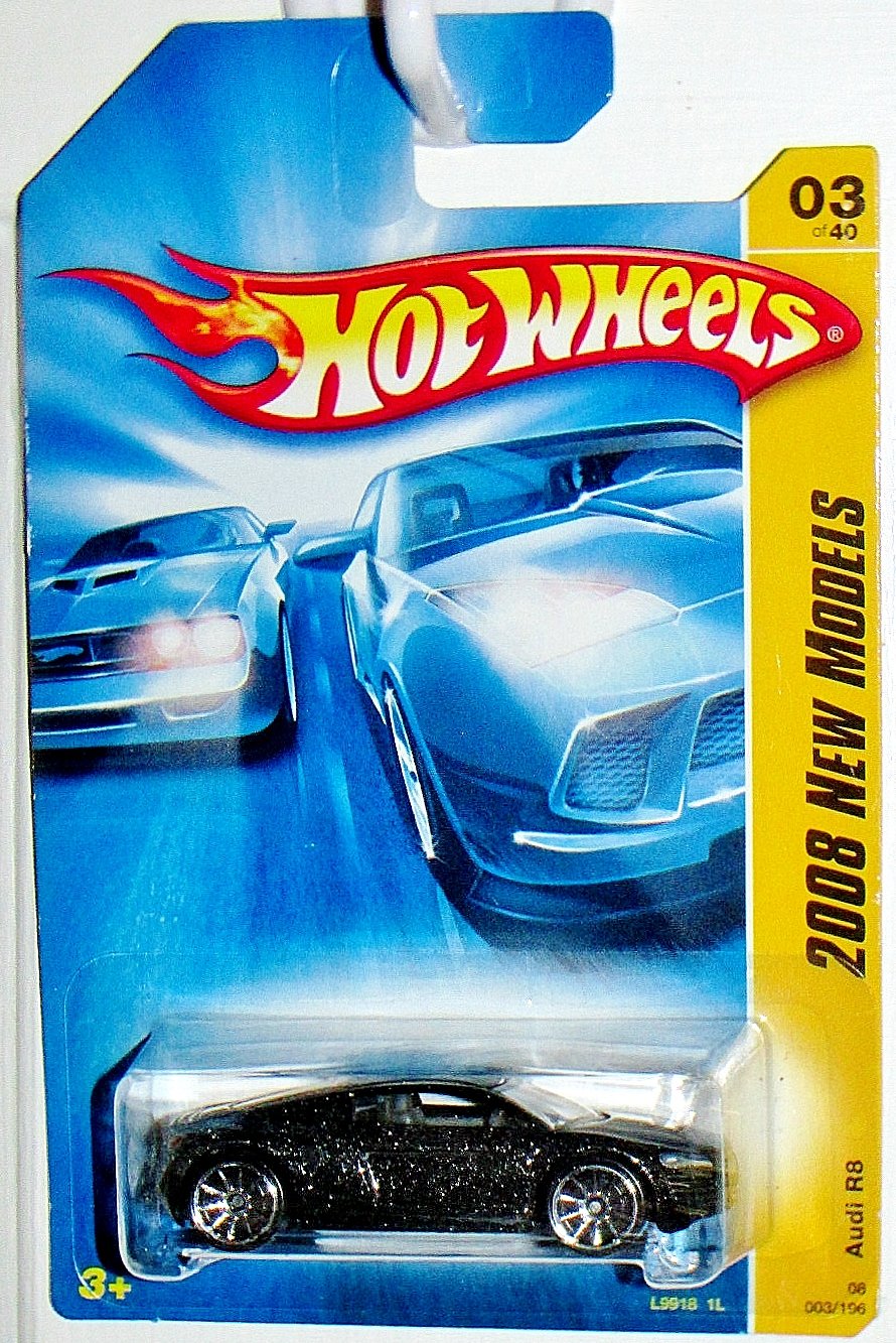 Hot Wheels 2008 New Models Audi R8, 10 Spoke Wheels version # 03/40, 1:64 Scale.