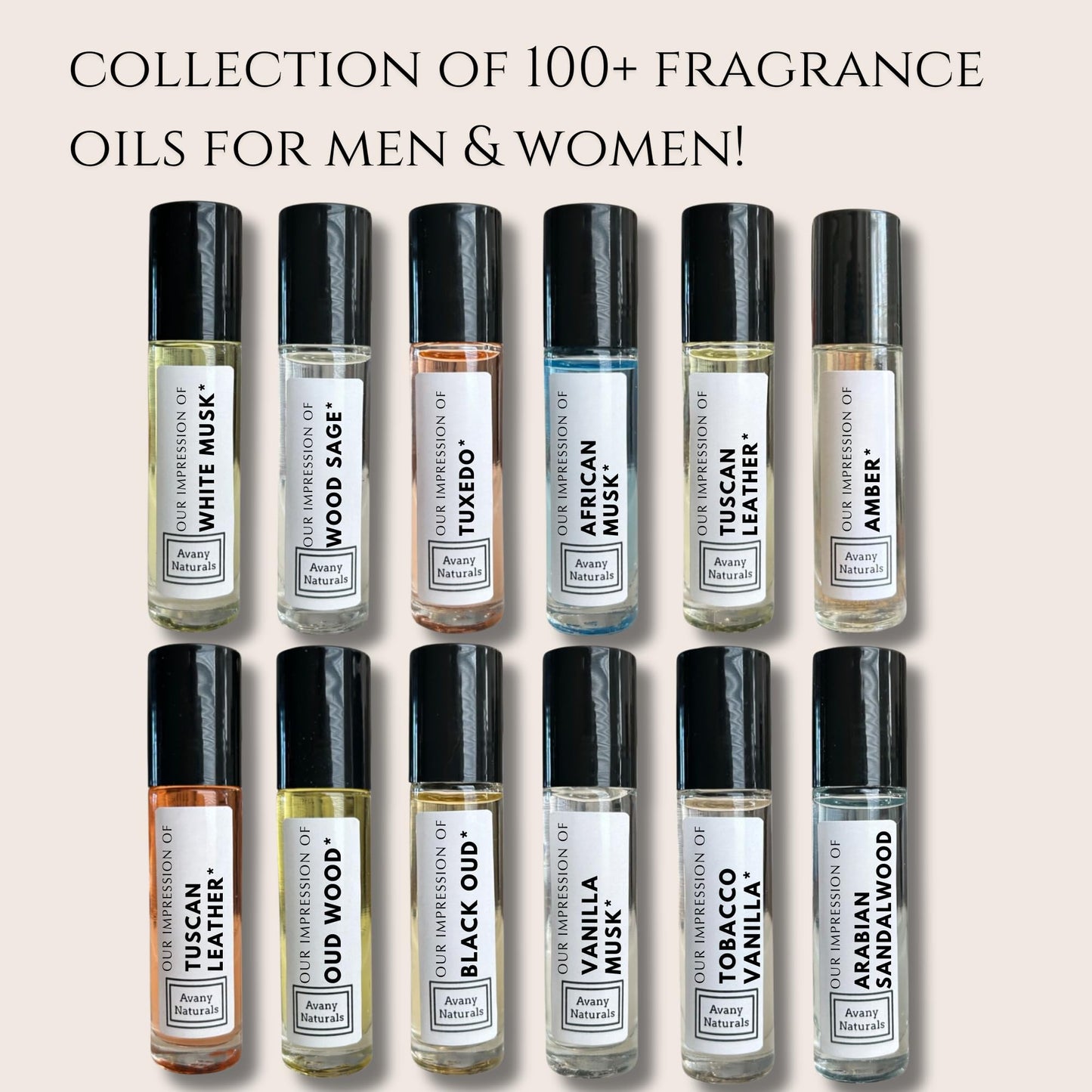 Avany Naturals Men's Cologne - Perfume Oils For Man, Enhanced Scents Sampler, Replicant Fragrance Oil, Travel Size Cologne 1.2 Fl Oz (Stronger Beauty & Personal Care Avany Naturals