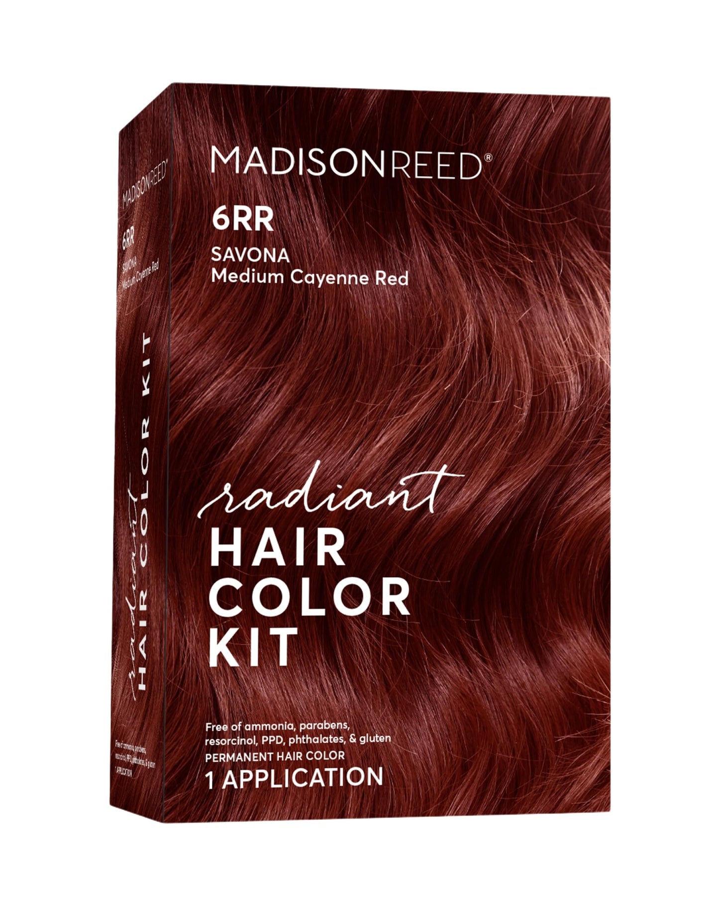 Madison Reed Radiant Hair Color Kit - 6RR Medium Vibrant Cayenne Red (Savona Scarlet) Vivid Color Permanent Hair Dye, PPD-Free & Ammonia-Free, 1 Pack