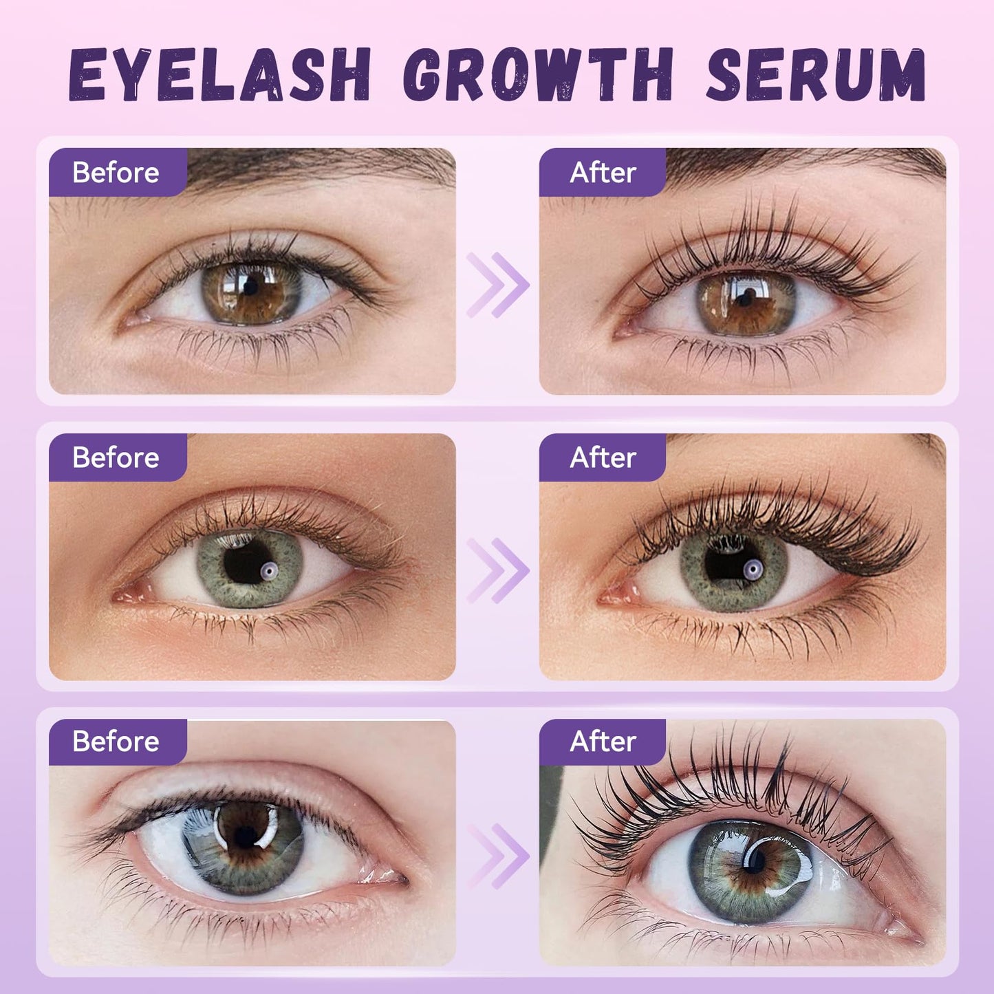 Lash Serum: Eyelash Growth Serum Gentle Natural Vegan Enhancing Treatment Nourishing Conditioning Formula for Longer Thicker Fuller Natural Lashes…