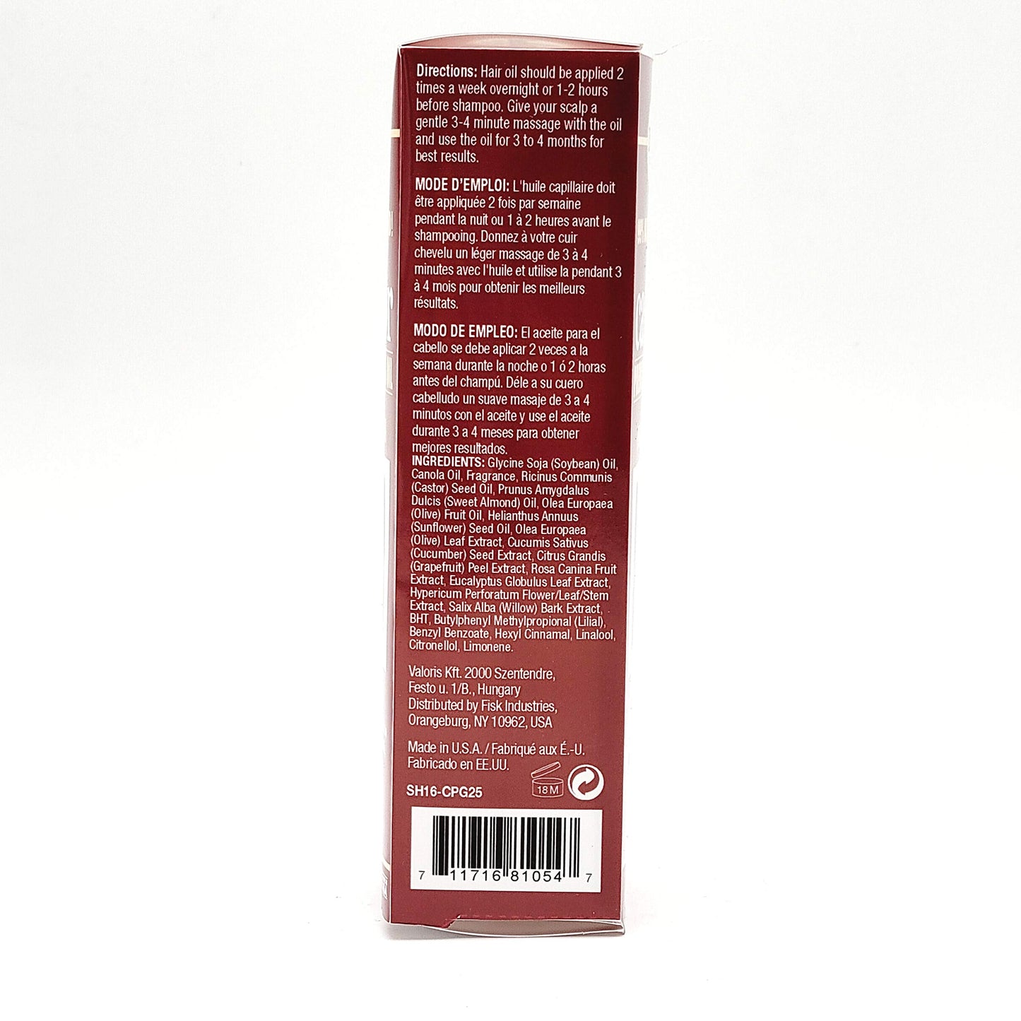 Difeel Castor Pro-Growth Hair Oil 2.5 oz. - Made with Natural Castor Oil for Hair Growth