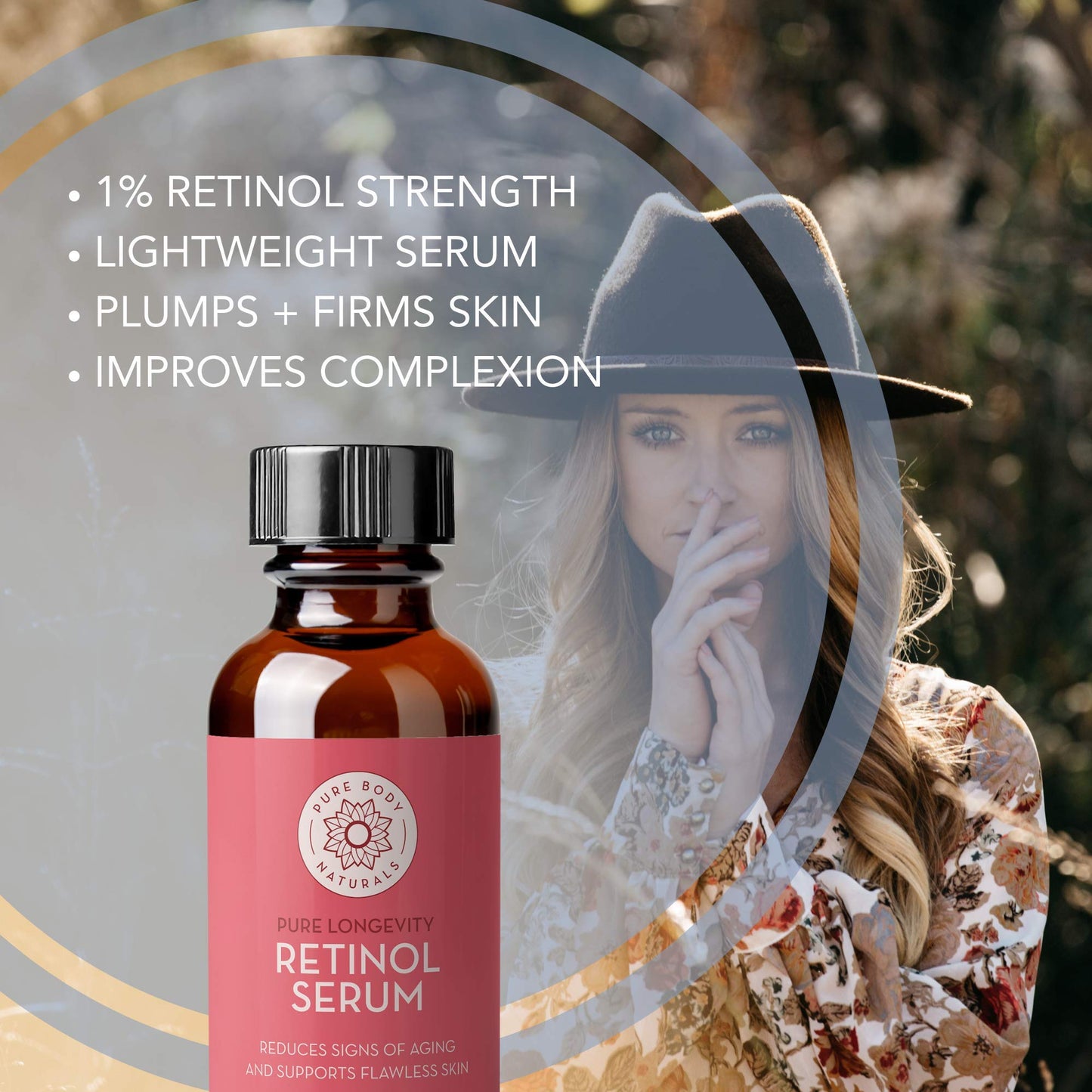 Pure Body Naturals Facial Serum - Hyaluronic Acid Serum, Retinol Serum, Vitamin C Serum, and Vitamin B3 (Niacinamide) Serum - A Perfect Serum Gift
