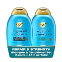 OGX Extra Strength Hydrate & Repair + Argan Oil of Morocco Shampoo & Conditioner Set, 13 Fl Oz (Pack of 2)