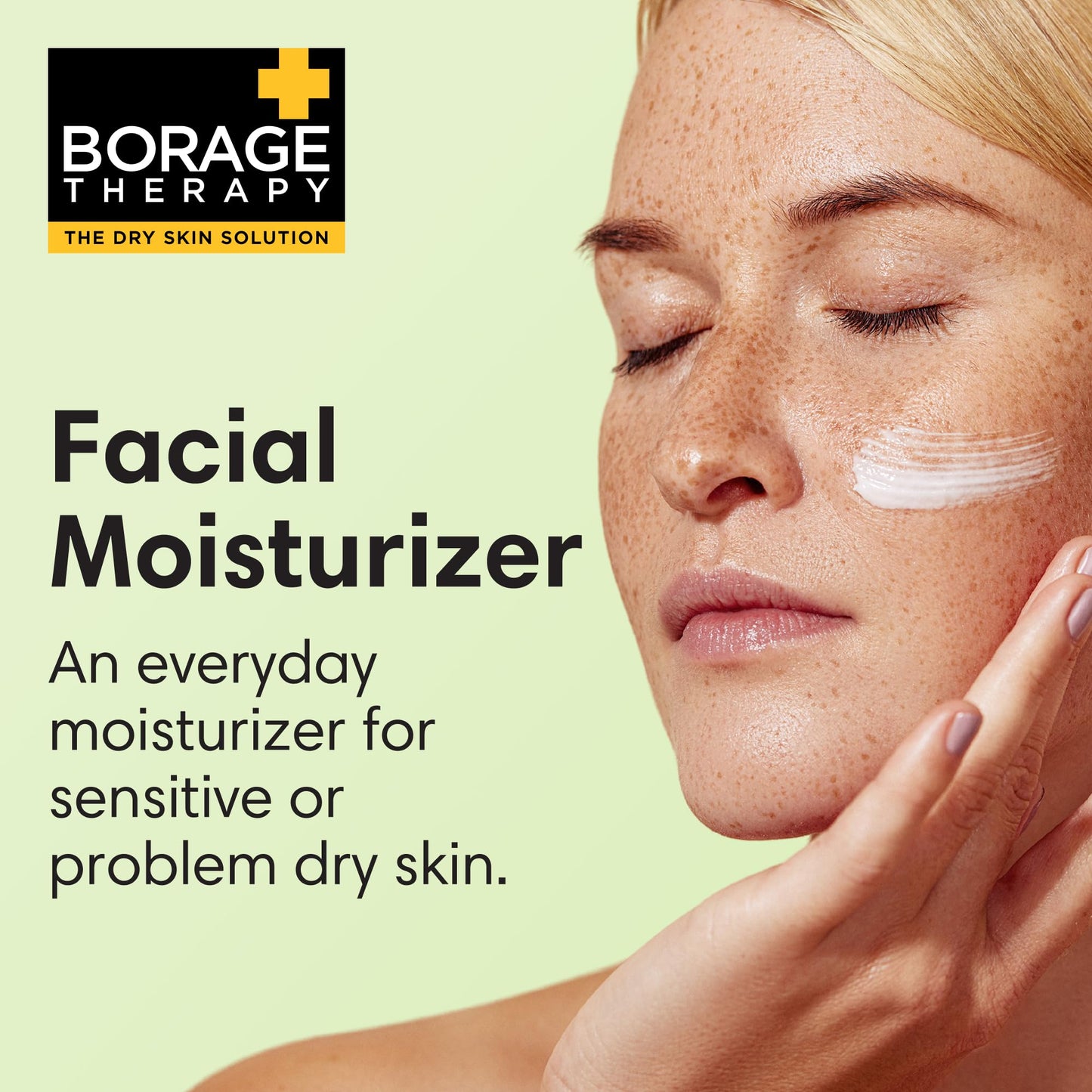 ShiKai Borage Therapy Facial Moisturizer | Unscented Cream for Face & Neck | Daily Skin Lotion for Dry or Sensitive Skin | Non-Greasy, Gentle Formula