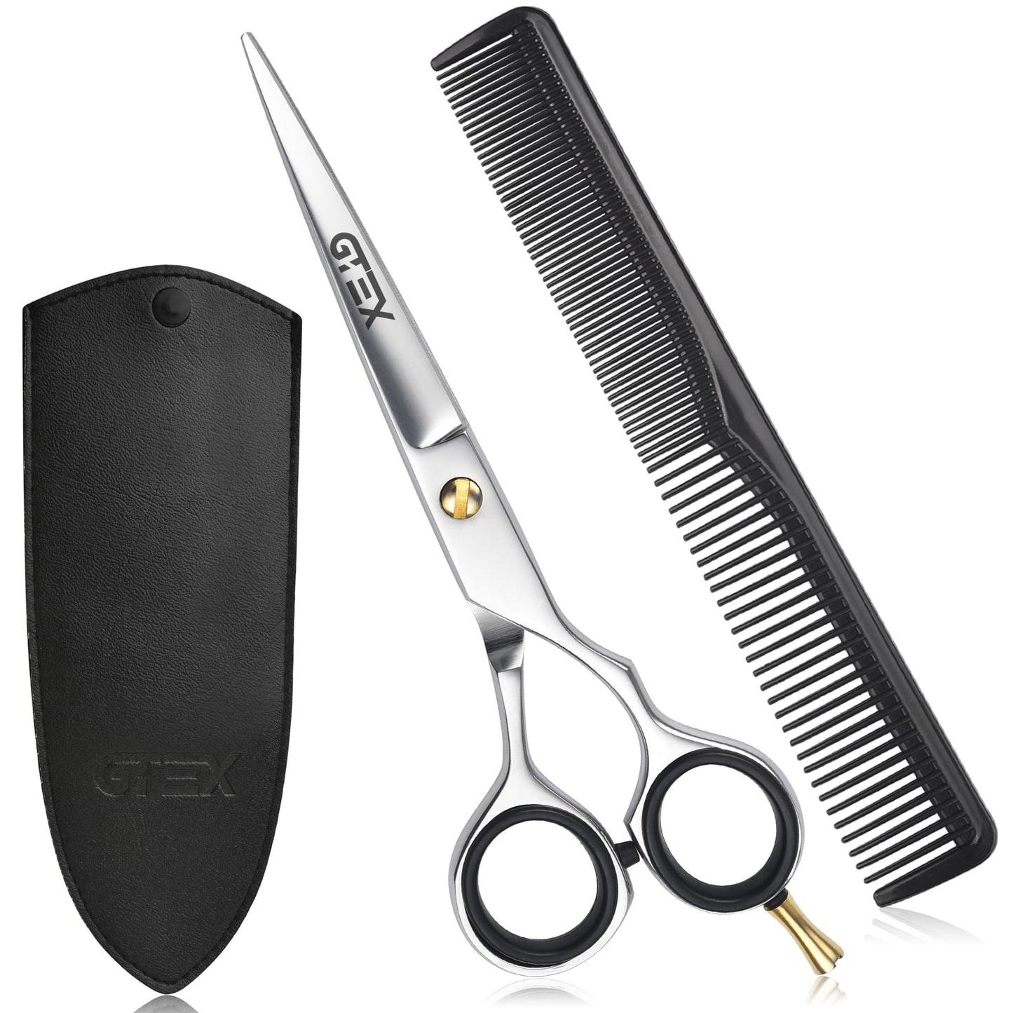 GTEX Hair Scissors, 6.5 inch Professional Hair Cutting Scissors for Women Men Adults - Barber Scissors Hair Shears - Super Sharp Haircut Scissors Beauty and Personal Care GTEX