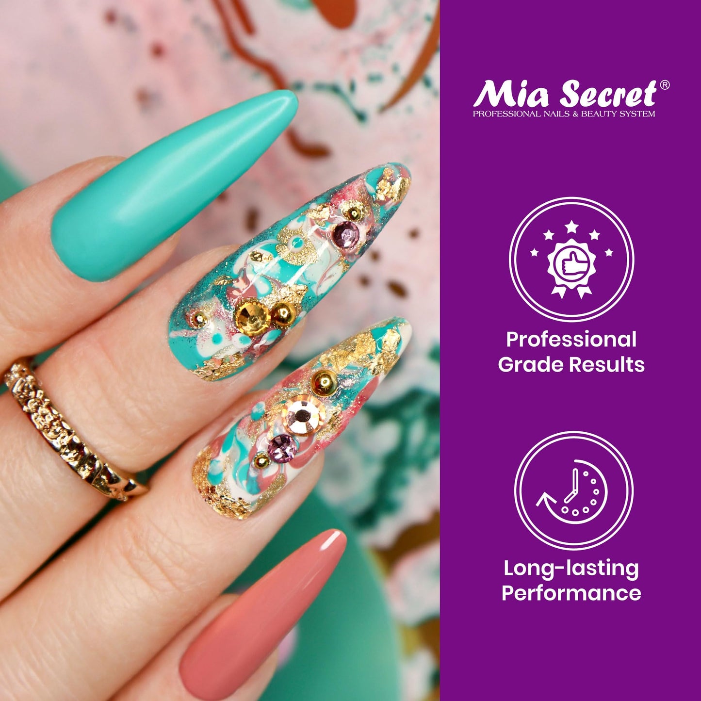 Mia Secret PREMIER NAIL BRUSHES 100% Kolinsky Hair MADE IN USA Prenium Nail Art Brushes (Pink, 8 OR) Beauty & Personal Care Mia Secret