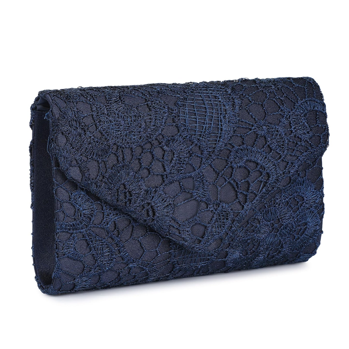 UBORSE Lace Clutch Purses for Women Royal Blue Floral Evening Bag Envelope Formal Clutch Bag Party Prom Cocktail Purses