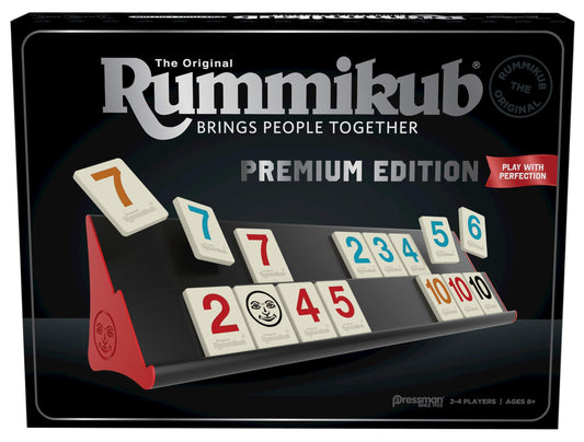 Rummikub Premium Edition by Pressman - Features Racks - Large Number Engraved Tiles and a Storage Bag for The Ultimate Rummikub Experience by…