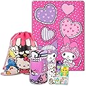 Hello Kitty Fleece Blanket Sleepover Set for Girls - Bundle with 45x60 Inch My Melody Throw Blanket, Hello Kitty and Friends Bag, Stickers and More |…