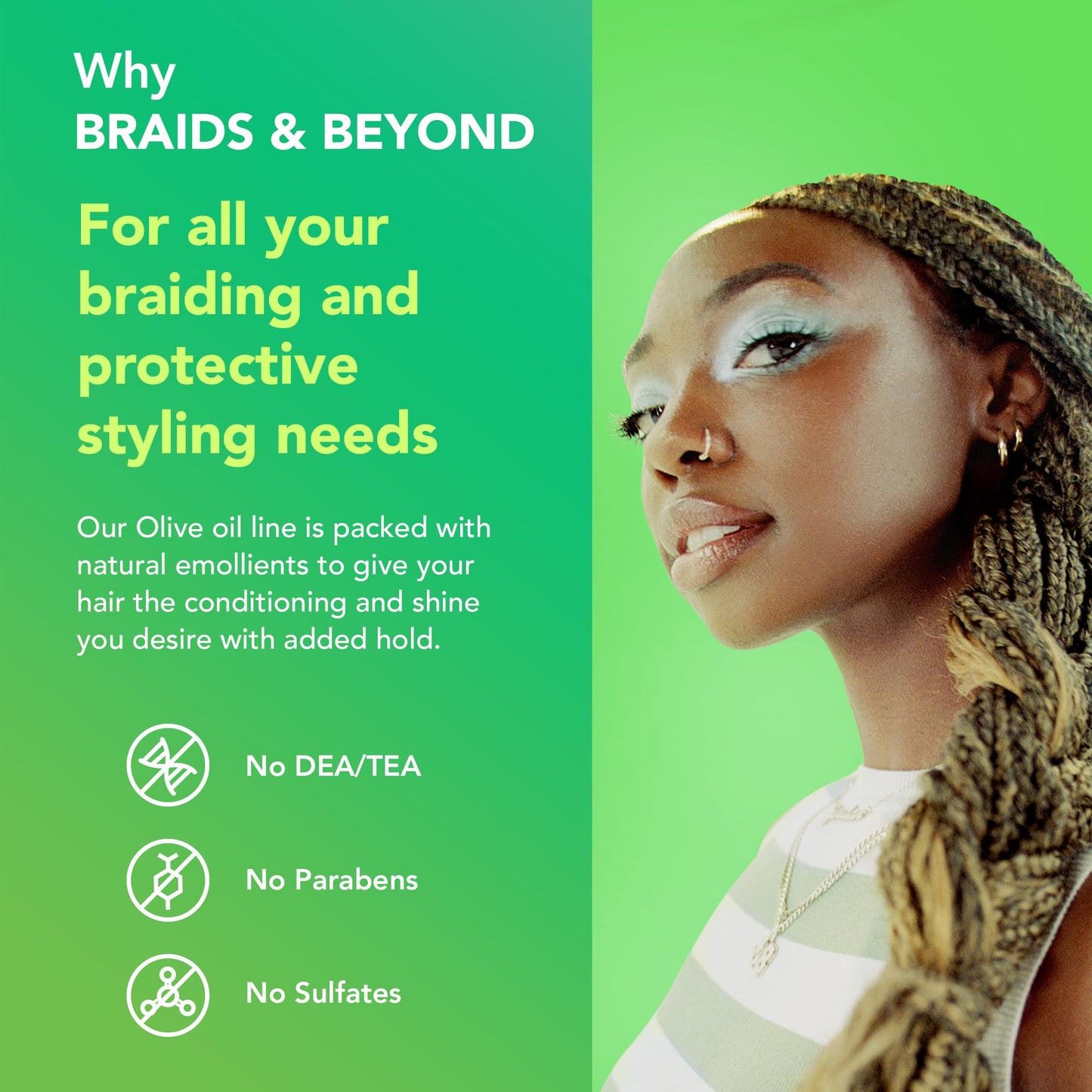 Eco Style Braids & Beyond 5-N-1 Styling Foam, Moisturizes & Seals