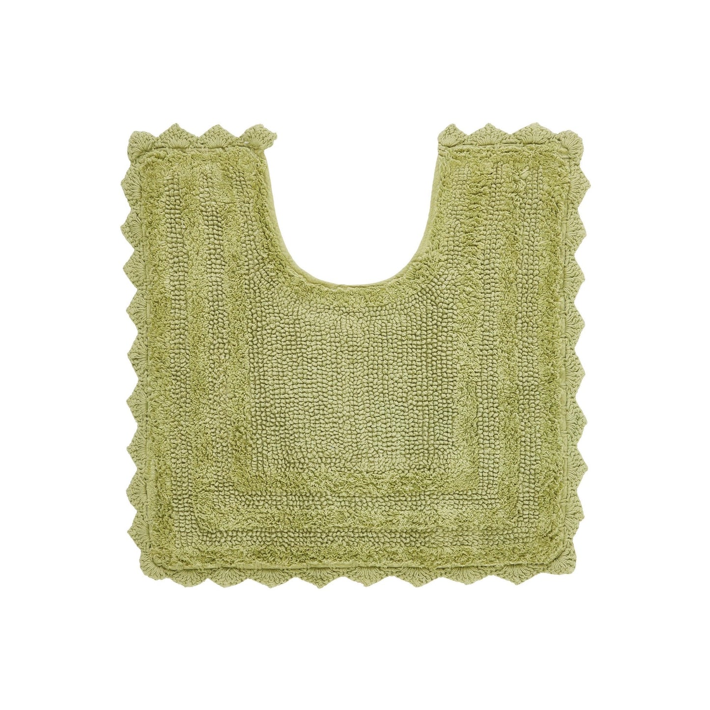 Better Trends Toilet Rugs U Shaped Lilly Crochet Rug 20" x 20" Contour 100% Cotton Soft Water Absorbent Washable Reversible for Bathroom Floor Decor…