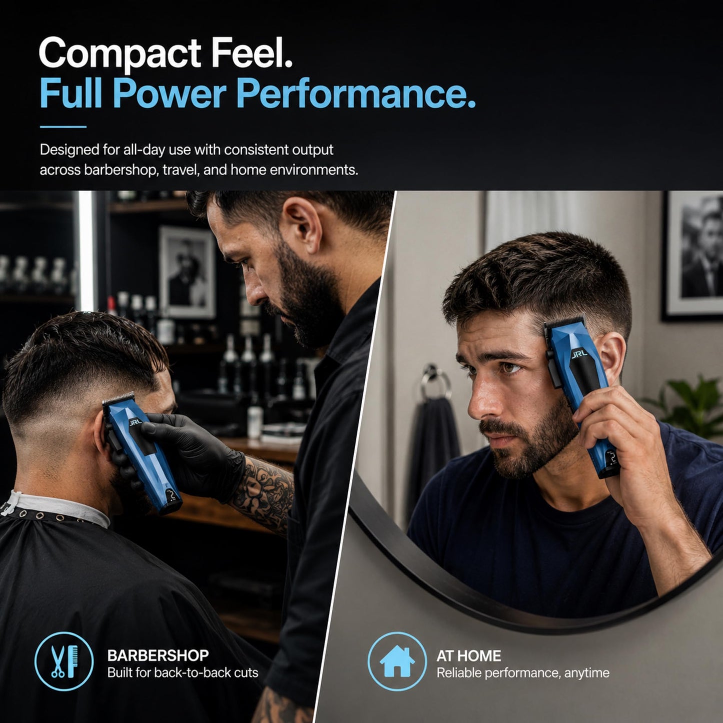 Amazon Series JRL 3000C Professional Mini Hair Clipper w/Taper Blade, 5-Level Locking System, 7800 RPM, Brushless Motor for Barbers and Stylists (Red) Beauty and Personal Care Amazon Series