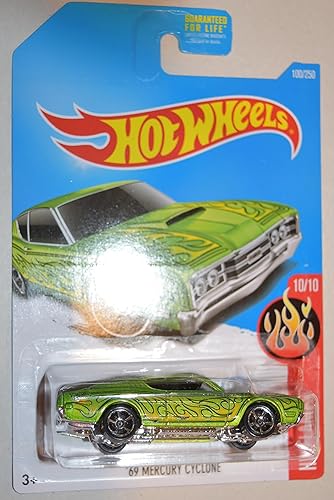 Hot Wheels HW Flames 10/10 Series Green '69 Mercury Cyclone 100/250