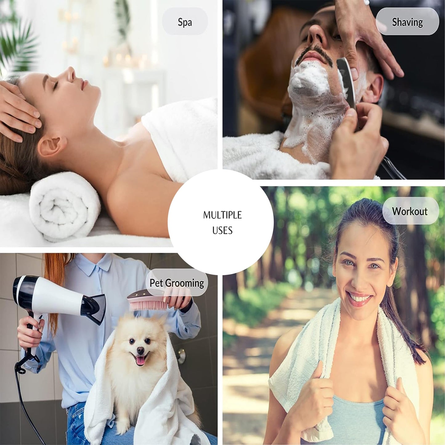 GOLD TEXTILES 12 PCS White Bath Towels Bulk (24x50 Inches) - Light Weight Easy-Care Commercial Grade (12)