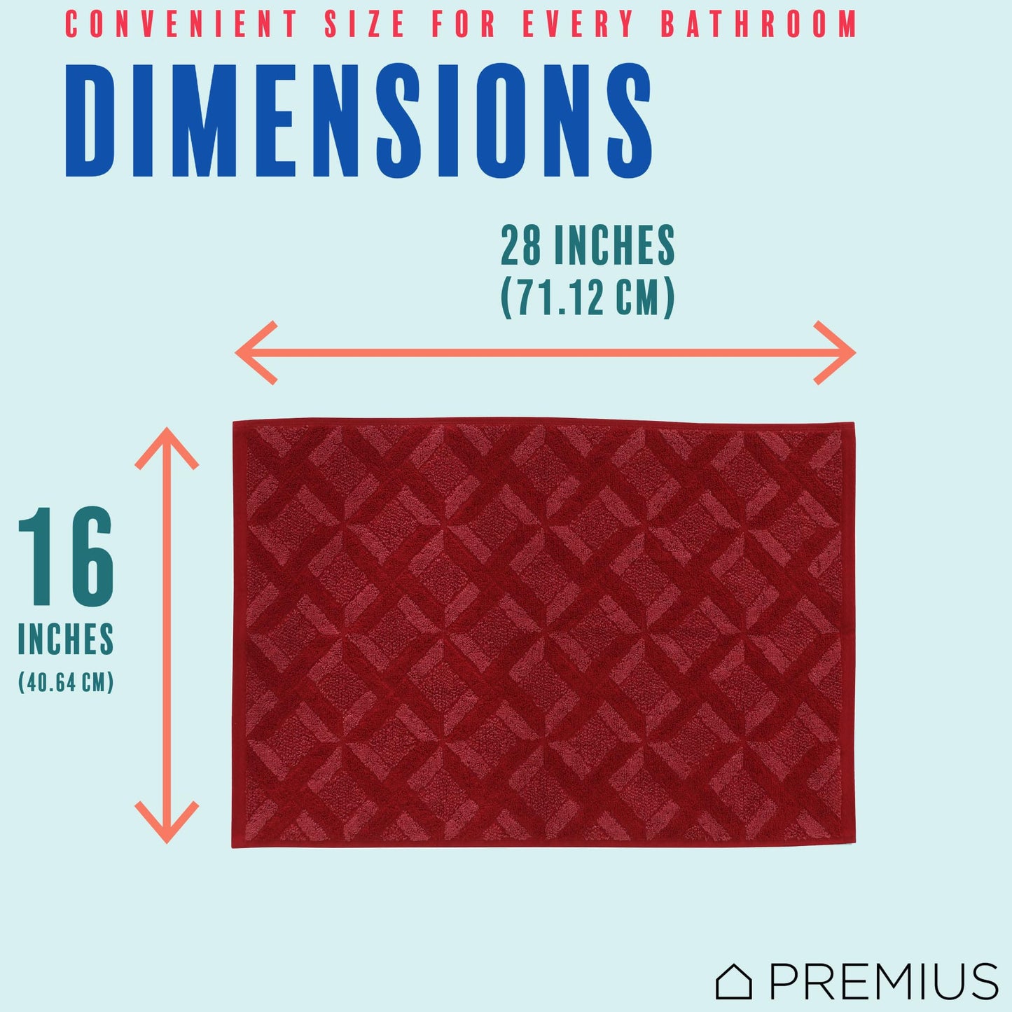 PREMIUS 2 Pack Geo Hand Towel, Bath Towel, and Bath Sheet, 100% Cotton Yarn Dyed, Lux Drying Experience, Great for Hands and Body, Perfect for Spa…