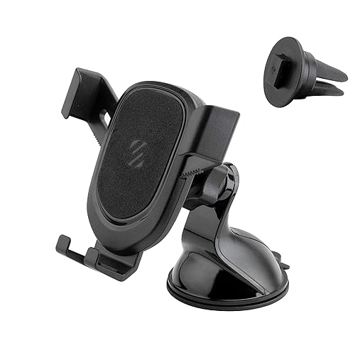 Scosche GHVWD 3-in-1 Universal Suction Cup Phone Mount for Car and Truck Dashboard/Windshield/Vent Mount, 360° Adjustable Phone Stand, Cell Phone…