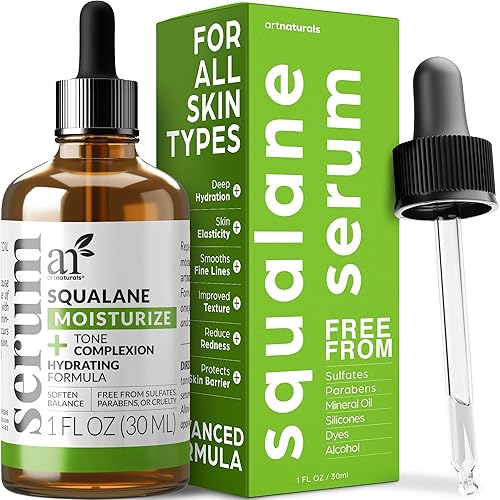 Artnaturals Squalane Oil - Pure & Natural Plant Facial Oil - Cold Pressed and Unrefined Premium Grade Multipurpose Moisturizing Oil for Skin